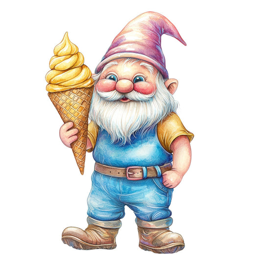Ice Cream Gnome Fabric Panel 20