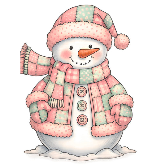 A Pink Christmas Fabric Panel 17