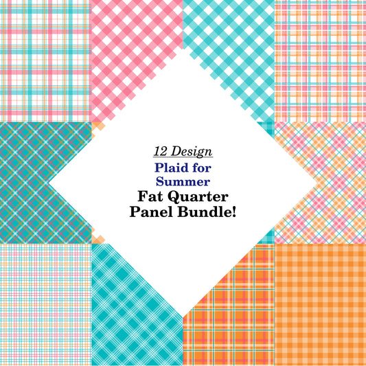 Plaid for Summer Fat Quarter Bundle