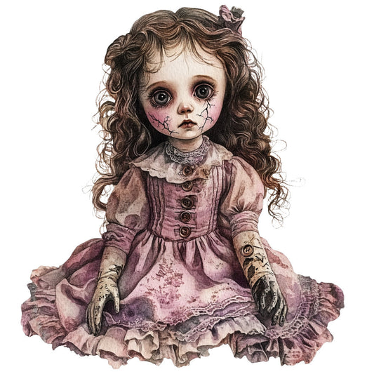 Creepy Dolls Fabric Panel 8