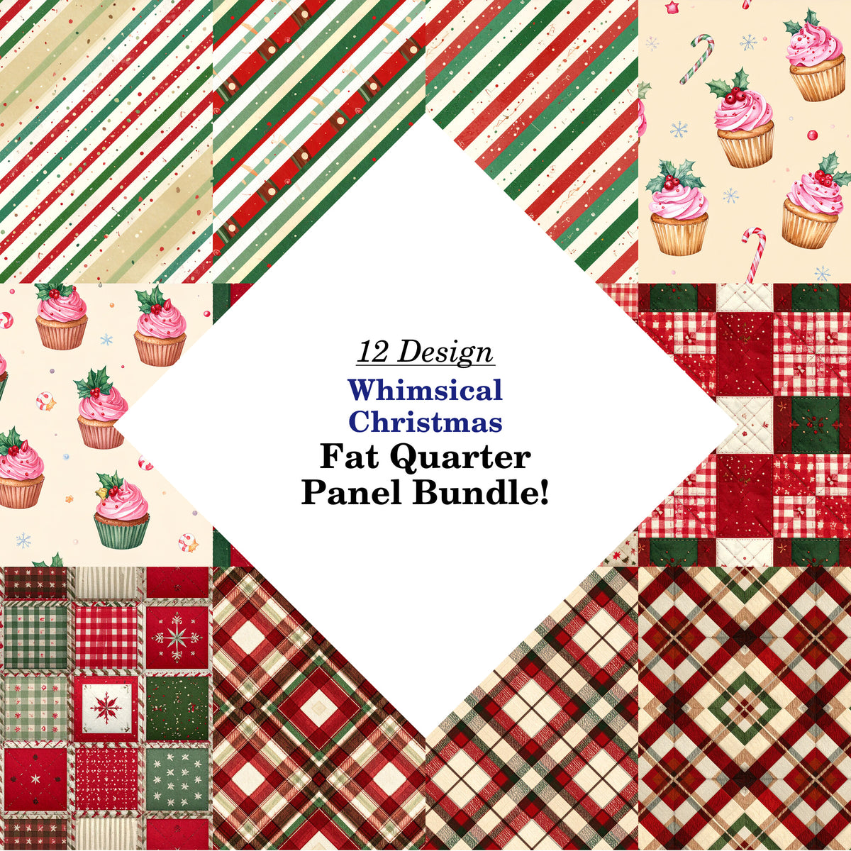 Whimsical Christmas Fat Quarter Bundle