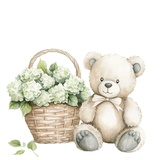 Nursery Teddy Bear Fabric Panel 12