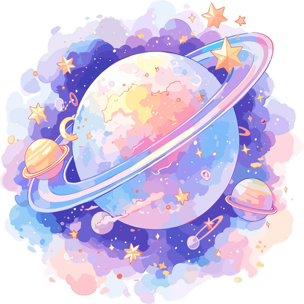 Baby Boy Space Galaxy Fabric Panel 15