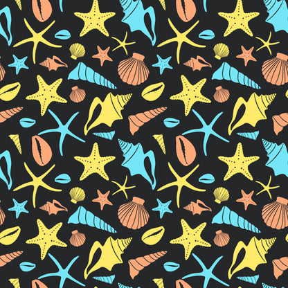 Boho Sea Shells Pattern 2 Quilting Cotton Fabric