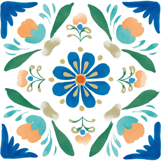 Floral Kaleidoscope Fabric Panel 40