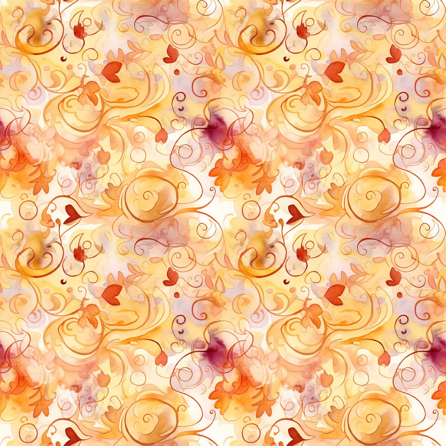 Daily Deal: Autumn Swirls Pattern 5 Quilting Cotton Fabric - 45" x 5 Yards"