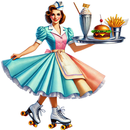 50s Diner Fabric Panel 27