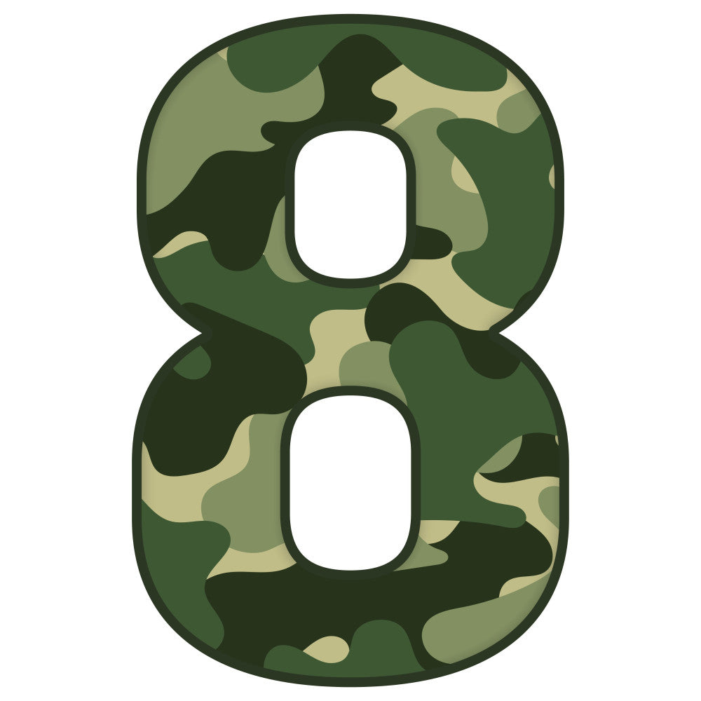 Green Camo Alphabet Fabric Panel 27