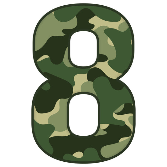 Green Camo Alphabet Fabric Panel 27