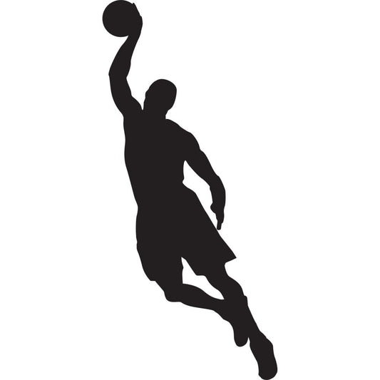 Basketball Player Silhouette Fabric Panel 7