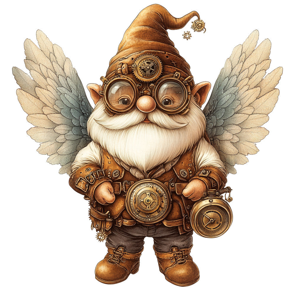 Steampunk Gnomes Fabric Panel 19
