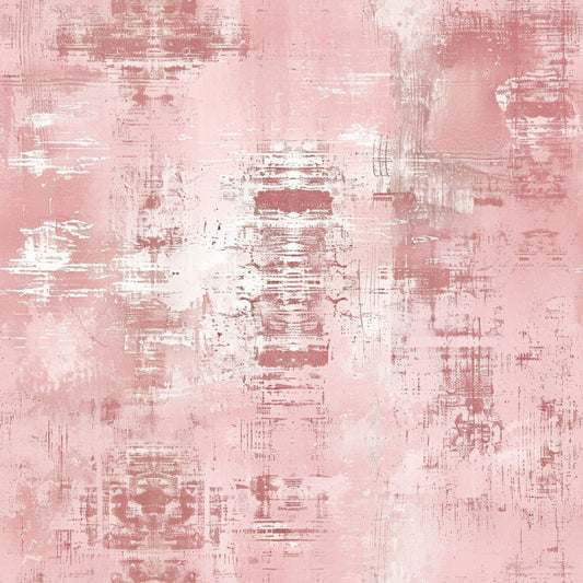 pink blush, rose pink, dusty rose, grunge pattern, distressed texture, weathered effect, abstract design, vintage style, faded appearance, quilting cotton, fabric panel, soft pink tones, textured surface, artistic backdrop, mottled pattern, worn aesthetic, subtle variations, cotton fabric, crafting material, modern grunge