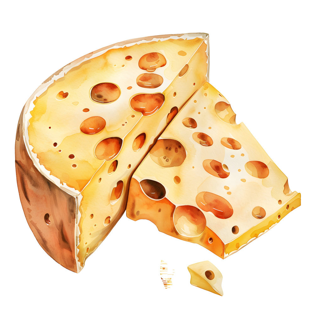 Watercolor Cheese Fabric Panel 73