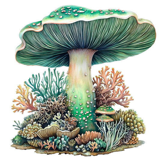 Underwater Mushrooms Fabric Panel 1