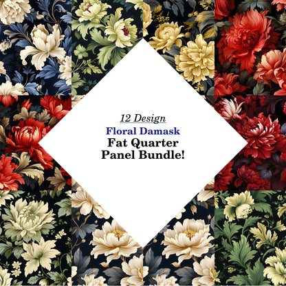 Floral Damask Fat Quarter Bundle