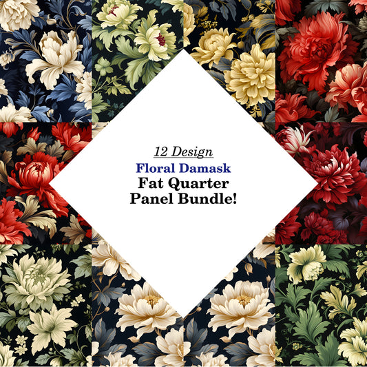 Floral Damask Fat Quarter Bundle
