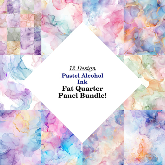 Pastel Alcohol Ink Fat Quarter Bundle