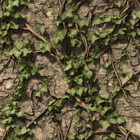 realistic camo, hunting pattern, ivy leaves, tree bark, brown bark, green foliage, woodland camouflage, nature scene, climbing vines, outdoor theme, quilting cotton, fabric panel, earth tones, forest pattern, camouflage print, botanical design, hunting fabric, natural textures, outdoor adventure