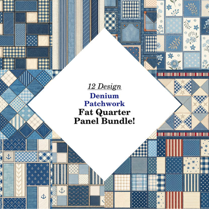 Denium Patchwork Fat Quarter Bundle
