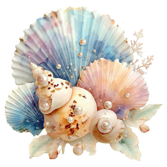 Colorful Seashell Fabric Panel 51