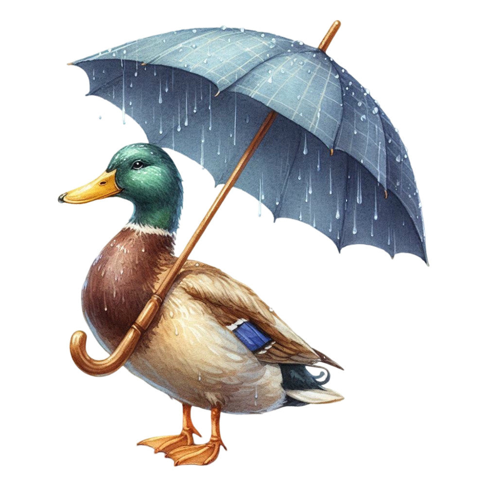 Golfing Mallard Fabric Panel 19