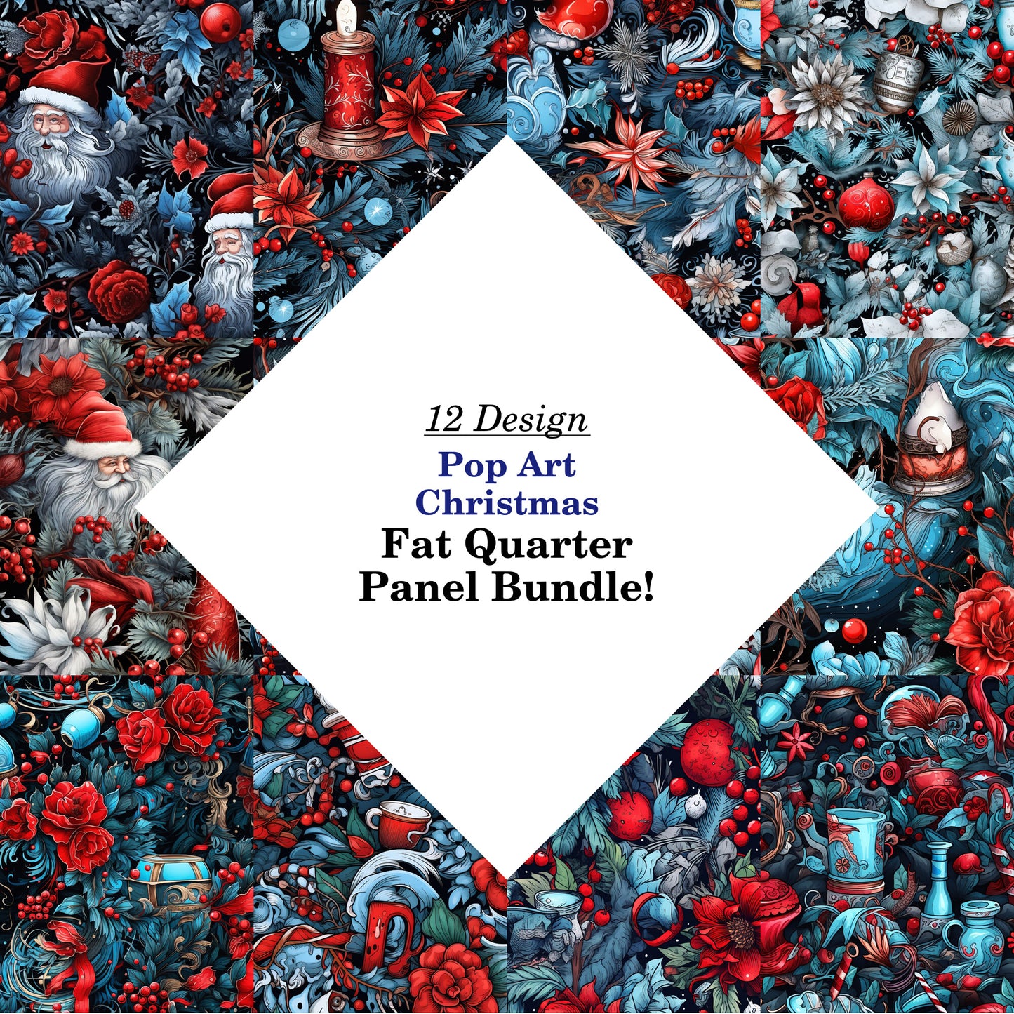 Pop Art Christmas Fat Quarter Bundle