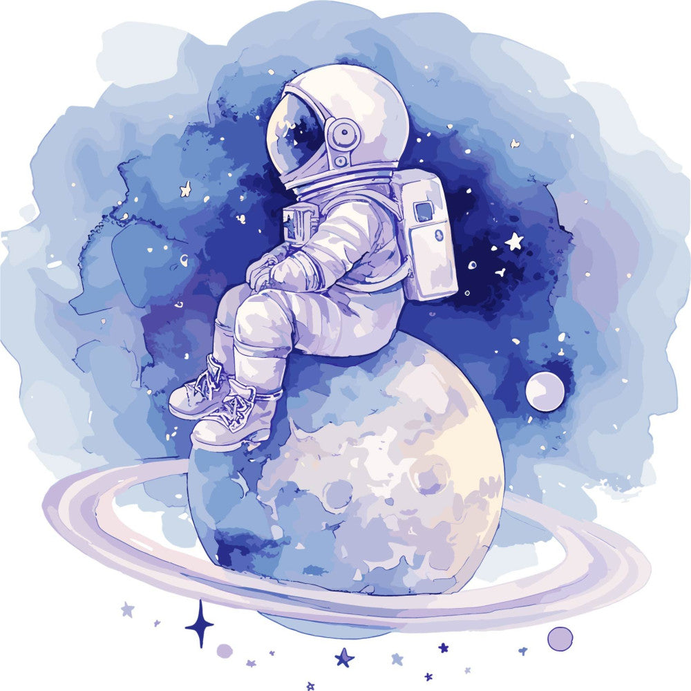 Baby Boy Space Galaxy Fabric Panel 34