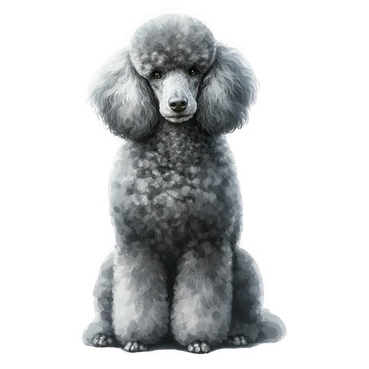 Watercolor Poodles Fabric Panel 28