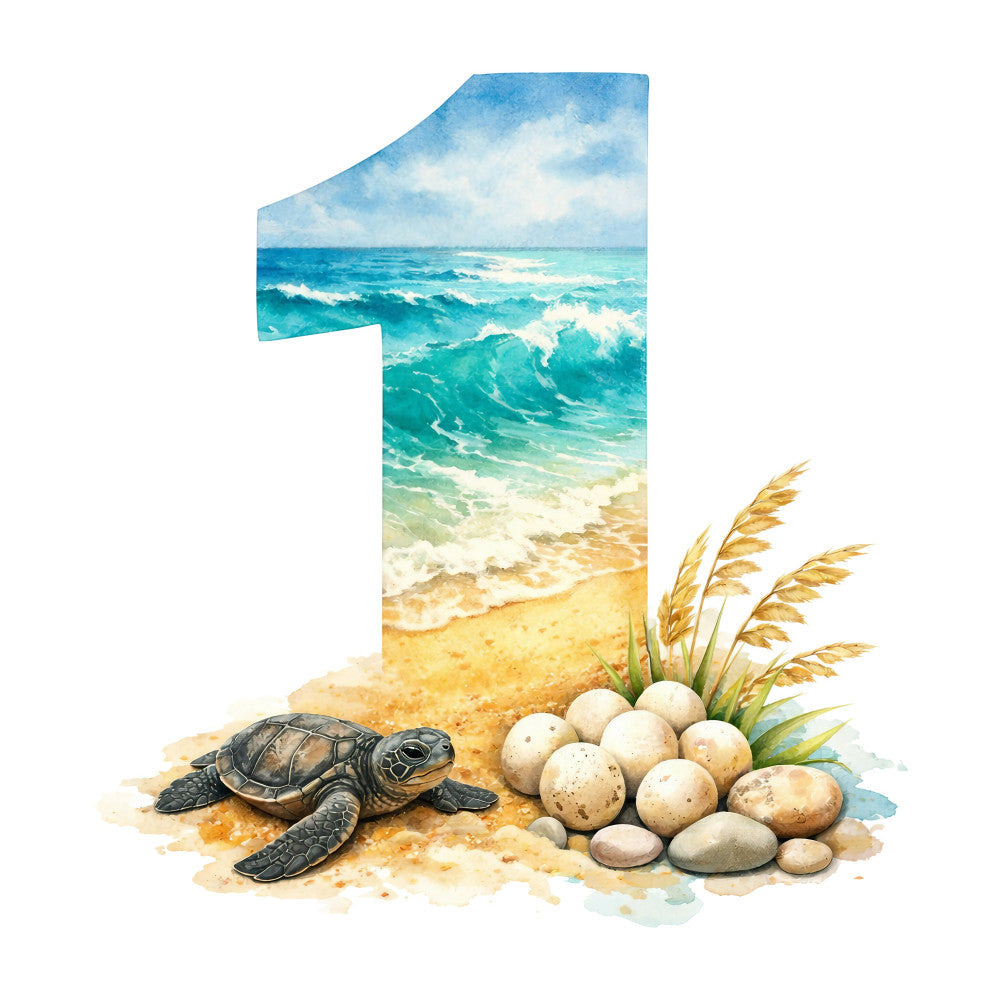 Summer Beach Alphabet Fabric Panel 26