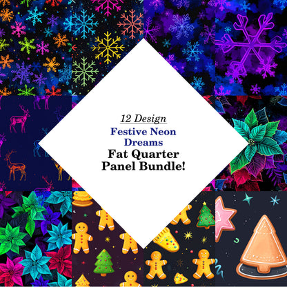 Festive Neon Dreams Fat Quarter Bundle