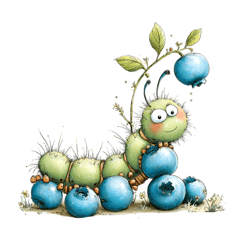 Whimsical Caterpillar Fabric Panel 21