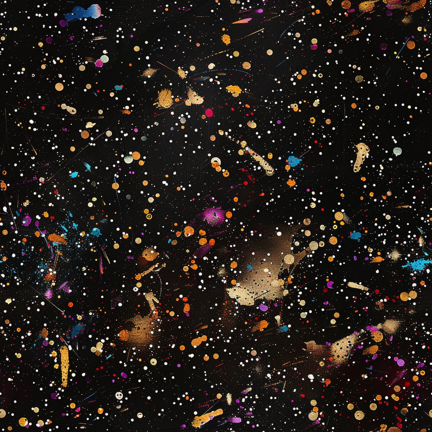 Glitter Paint Splatter Pattern 18 Quilting Cotton Fabric