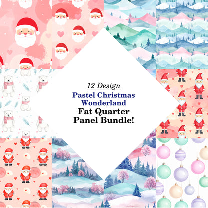 Pastel Christmas Wonderland Fat Quarter Bundle