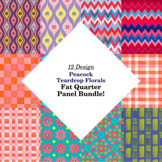 Peacock Teardrop Florals Fat Quarter Bundle