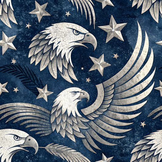 Daily Deal: USA Heritage Emblems Pattern 1 Quilting Cotton Fabric - 118" x 4 Yards"