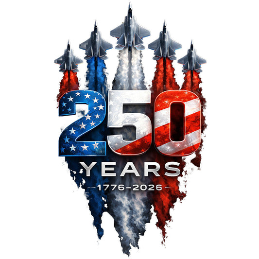 USA 250 Years Patriotic Jets Fabric Panel 1