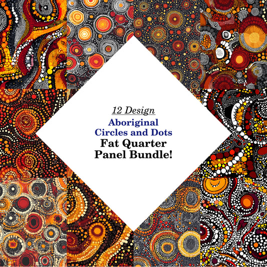 Aboriginal Circles and Dots Fat Quarter Bundle