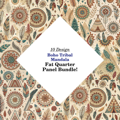 Boho Tribal Mandala Fat Quarter Bundle