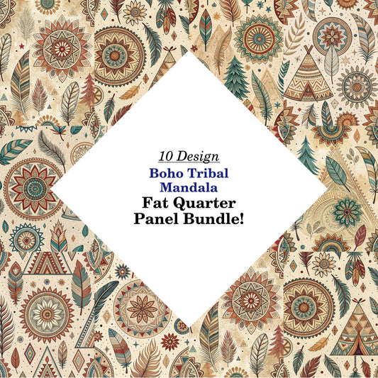 Boho Tribal Mandala Fat Quarter Bundle