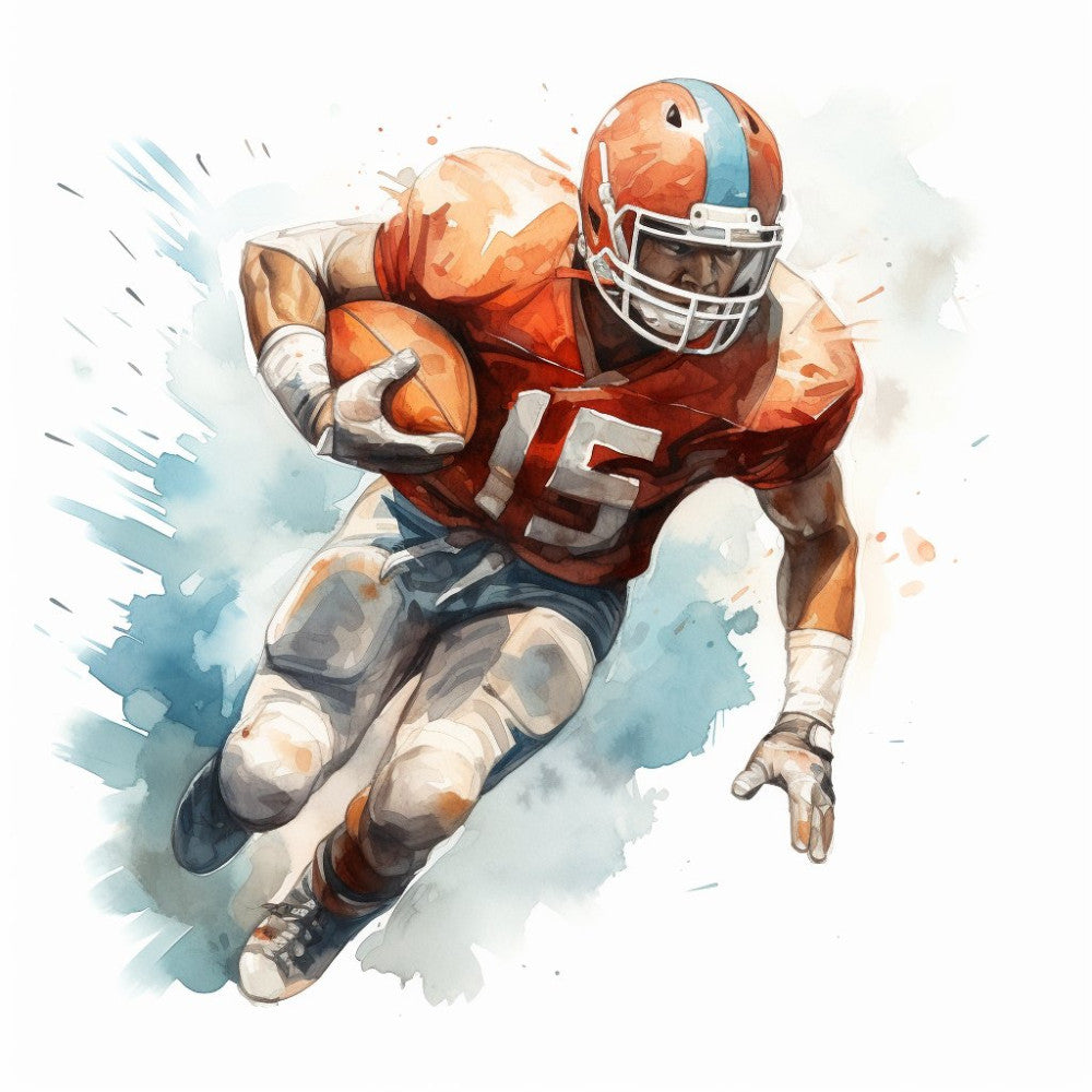 Splash Football Fabric Panel 3