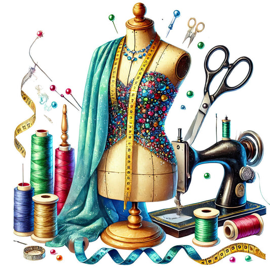 Sewing Scenes Fabric Panel 18