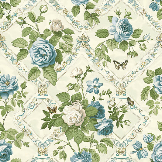 Daily Deal: Seraphinas Victorian Roses Pattern 1 Quilting Cotton Fabric - 118" x 1 Yard"