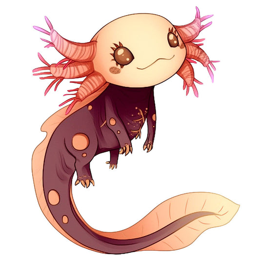 Cartoon Axolotl Fabric Panel 2