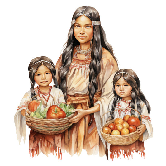 Life Of Native American Fabric Panel 9