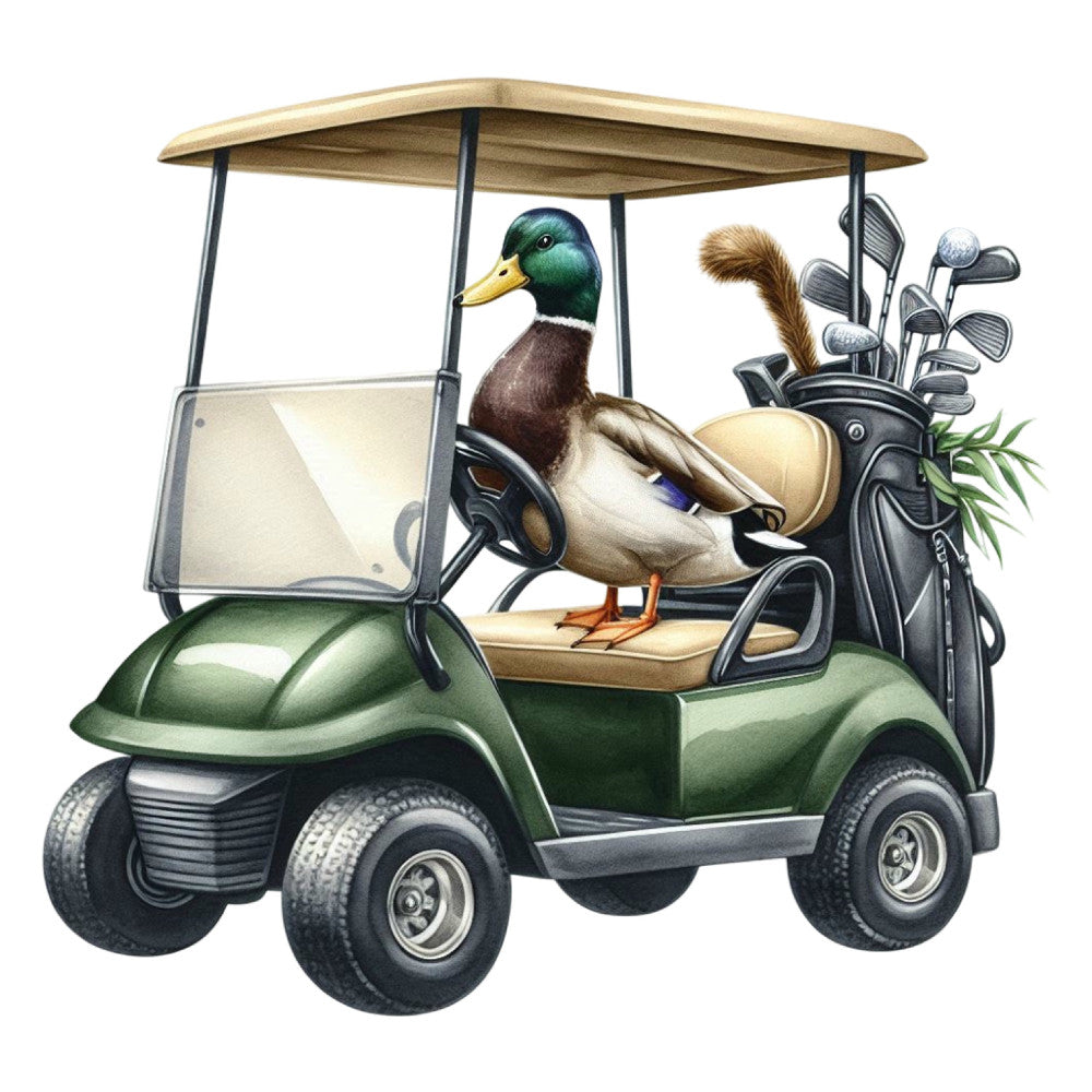 Golfing Mallard Fabric Panel 27