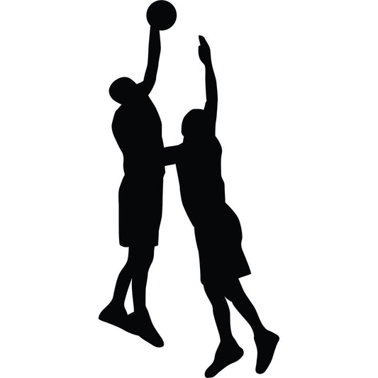 Basketball Player Silhouette Fabric Panel 11