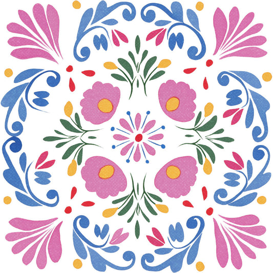 Floral Kaleidoscope Fabric Panel 41