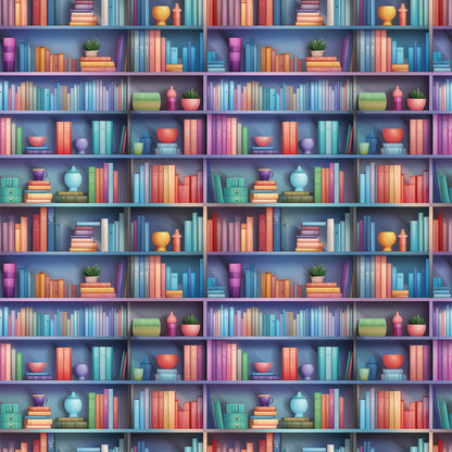 Bookshelf Pattern 4 Quilting Cotton Fabric