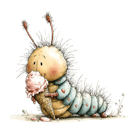Whimsical Caterpillar Fabric Panel 26