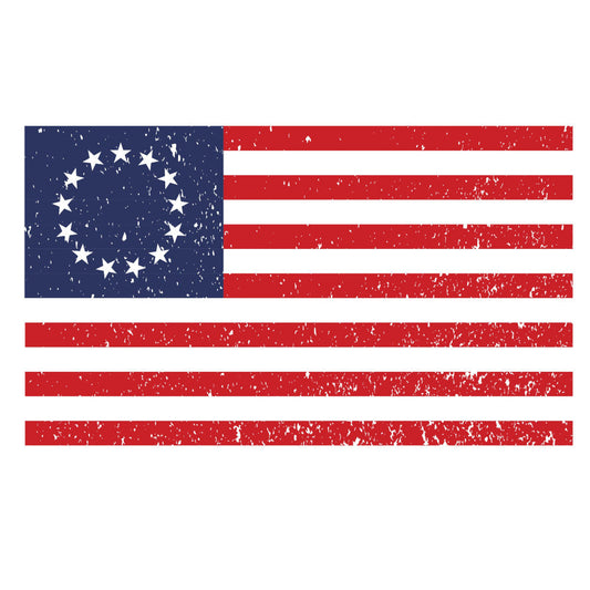 Betsy Ross Grunge Flag Fabric Panel 1